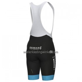 Fietsbroek Kort met Bretels 2023 Bahrain Victorious Zwart Blauw